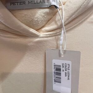 Peter Millar pale yellow hoodie, NWT size Medium